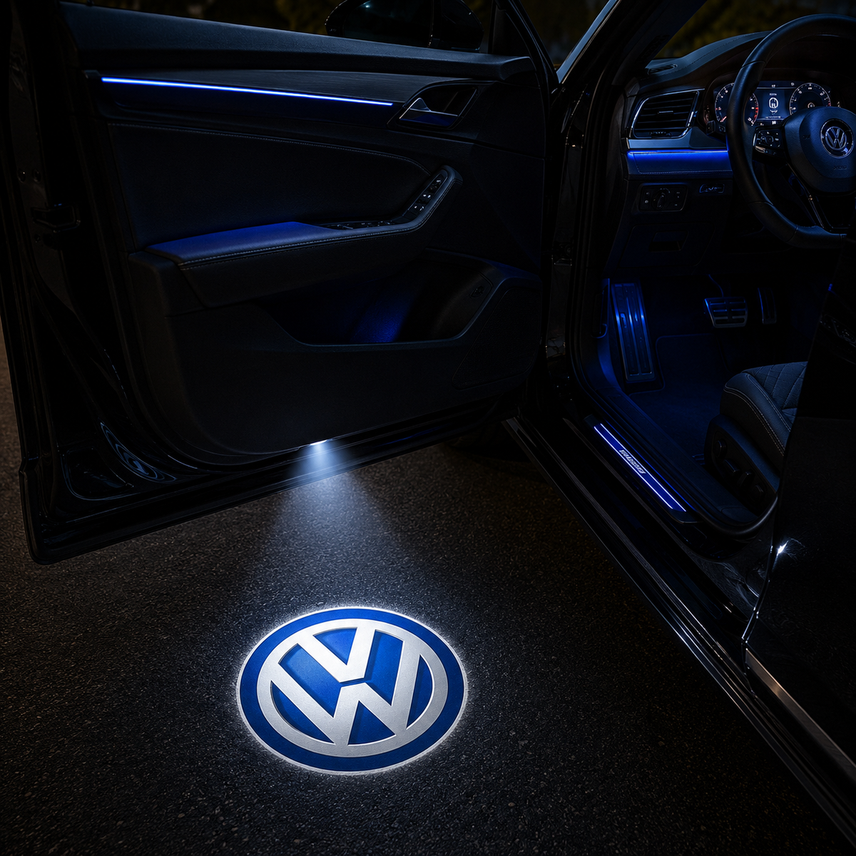 2 LED Door Projectors Volkswagen Logo