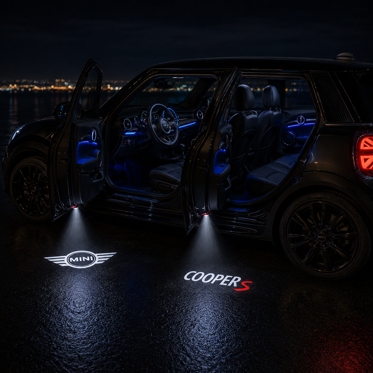2 Projecteurs LED portières logo MINI