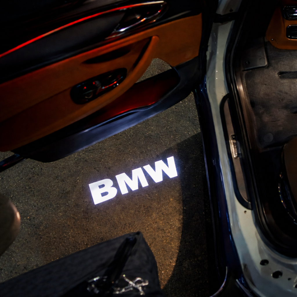 BMW grey logo door light