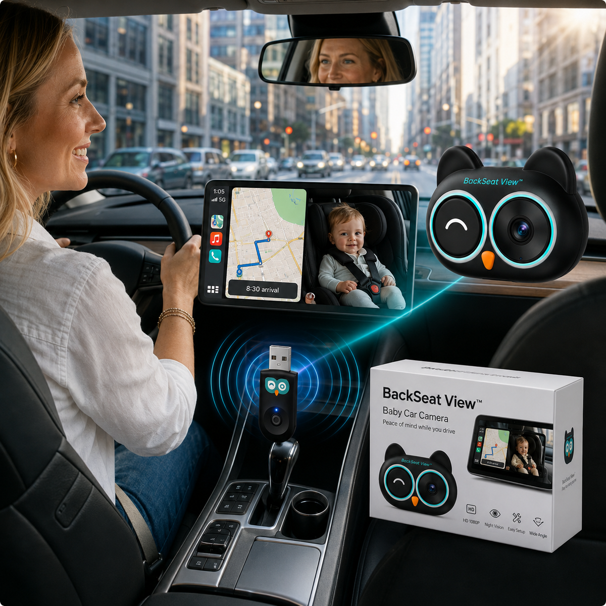 BackSeat View™ de Projector Led Car