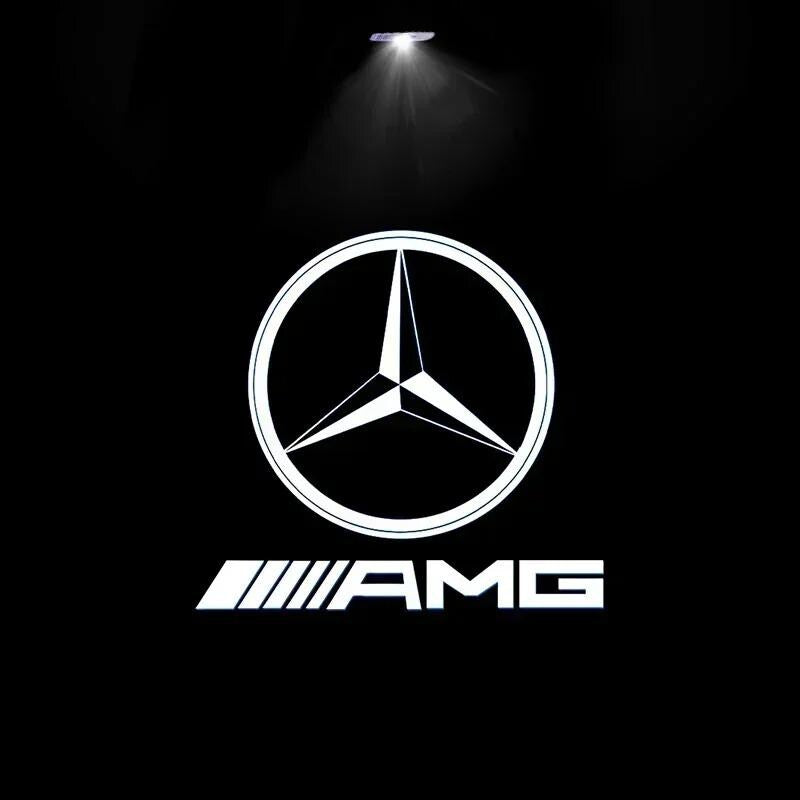 2 Mercedes Logo LED Courtesy Door Lights