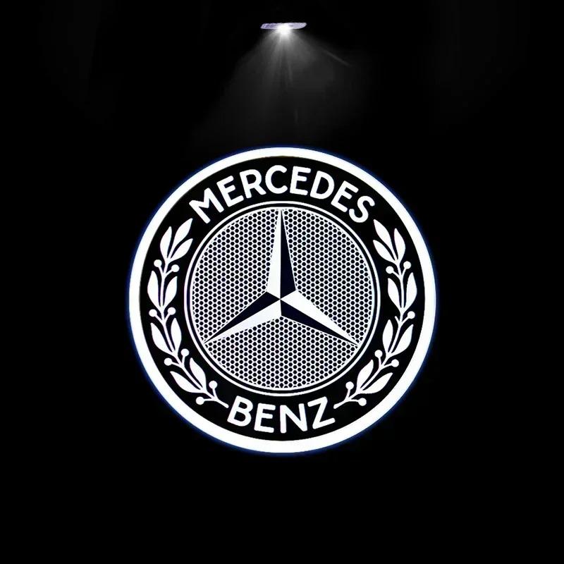 2 Mercedes Logo LED Courtesy Door Lights
