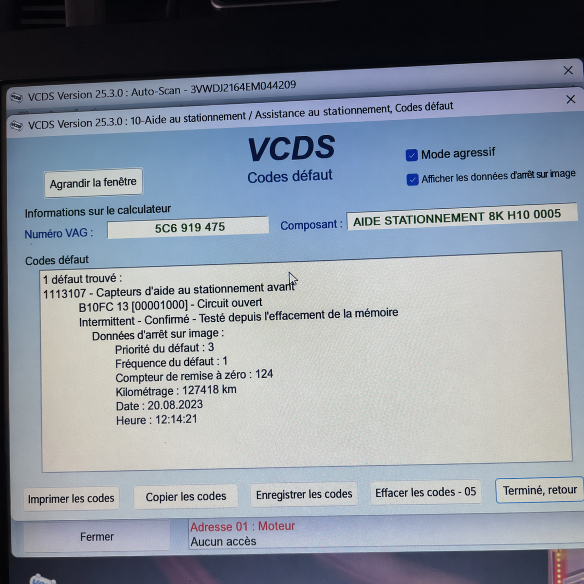 Cavo diagnostico VCDS VAGCOM OBD per Audi & VW (Francese)