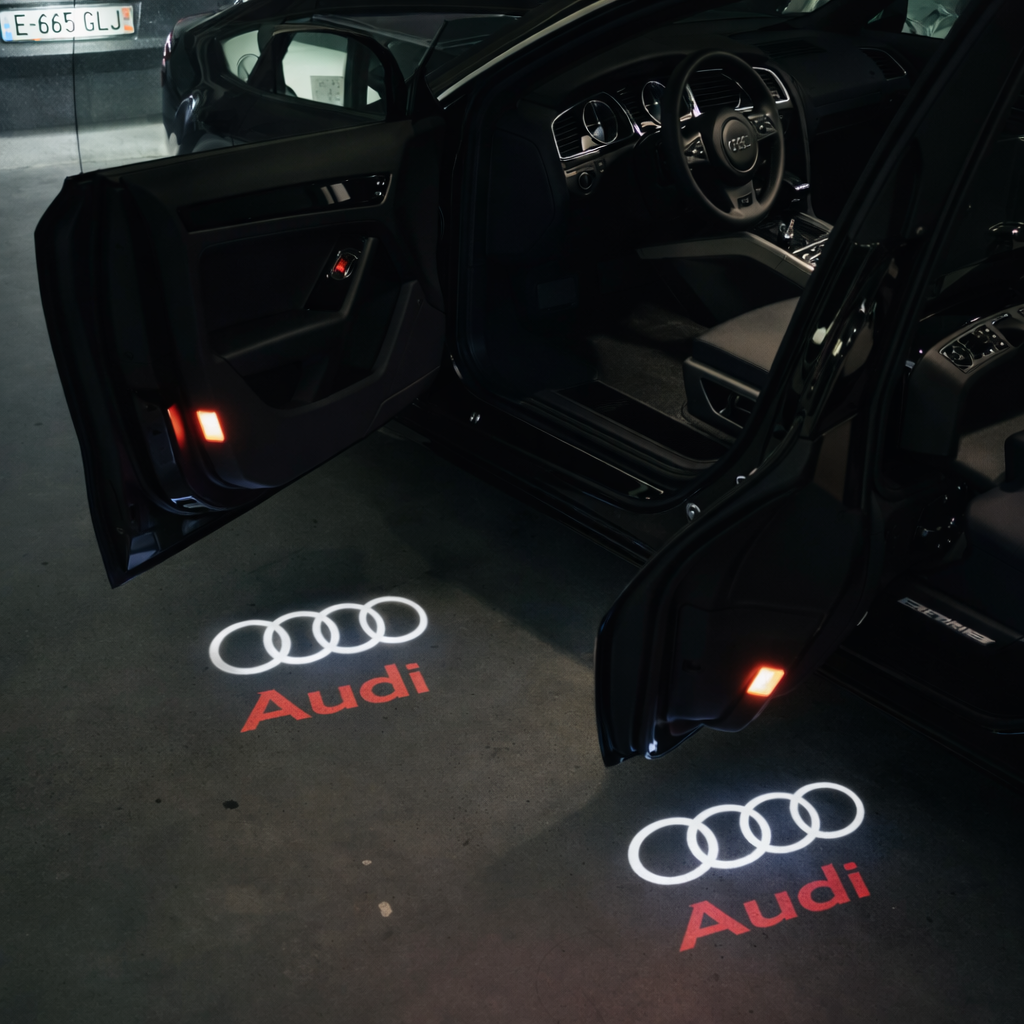 Door lights 4 RINGS AUDI RED