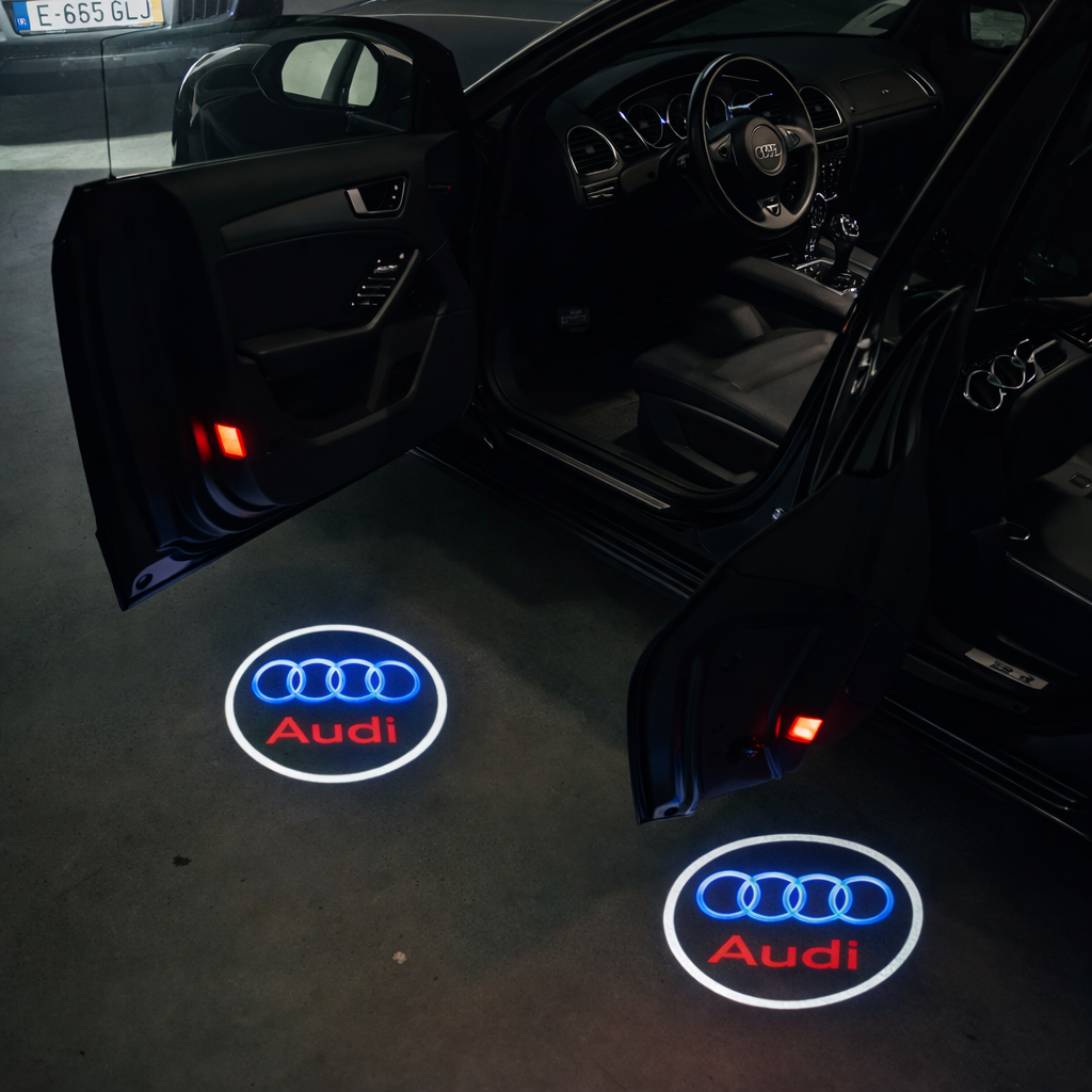 AUDI BLUE 4-RING CIRCLE Door Lights
