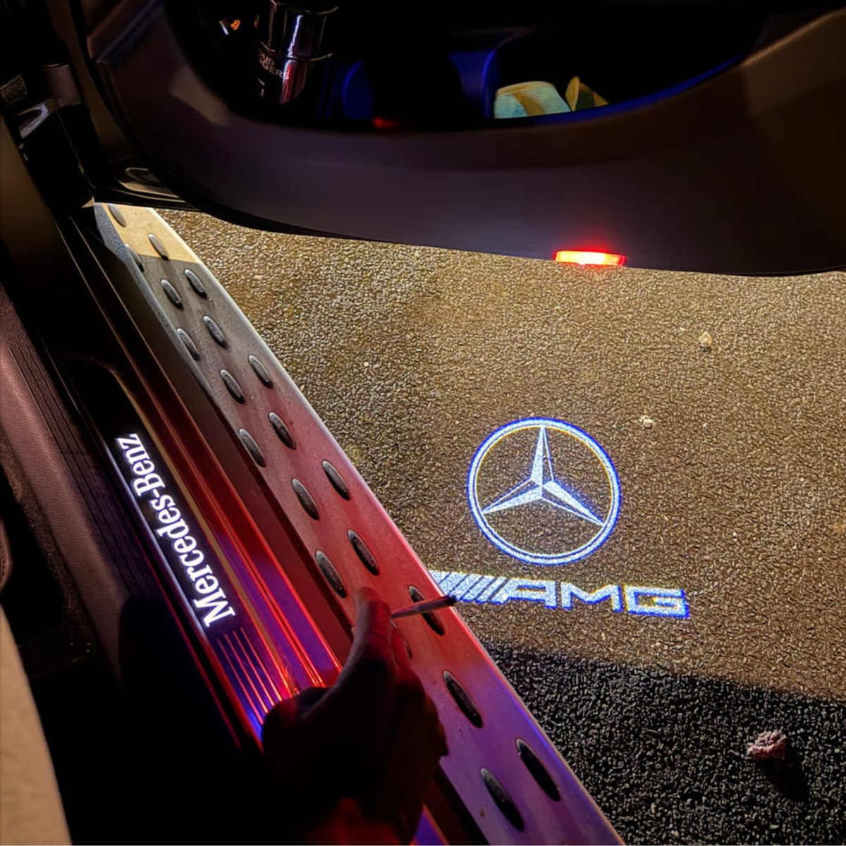 2 Mercedes Logo LED Courtesy Door Lights