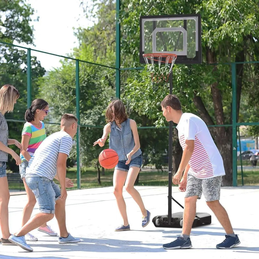Canestro da basket portatile regolabile in altezza da 206 a 260 cm