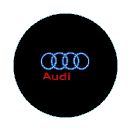 AUDI BLUE 4-RING DOOR LIGHTS