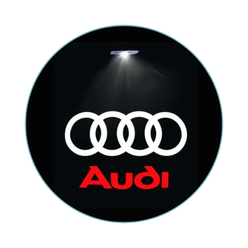 Door lights 4 RINGS AUDI RED