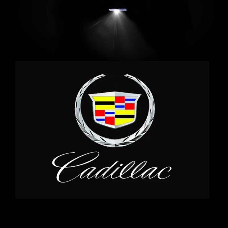 Cadillac logo LED door lights