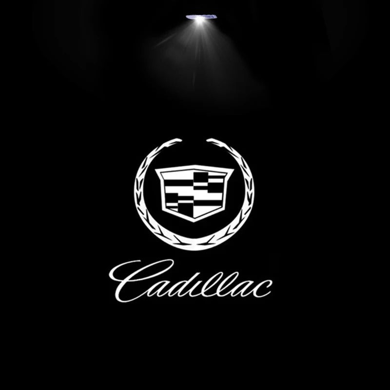 Cadillac logo LED door lights