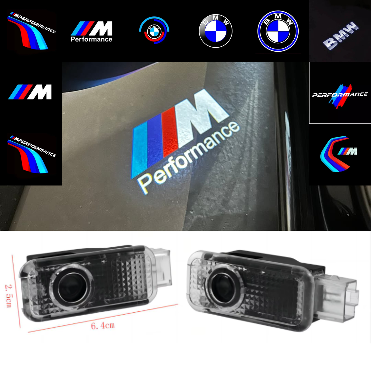 2 BMW LED Door Projectors