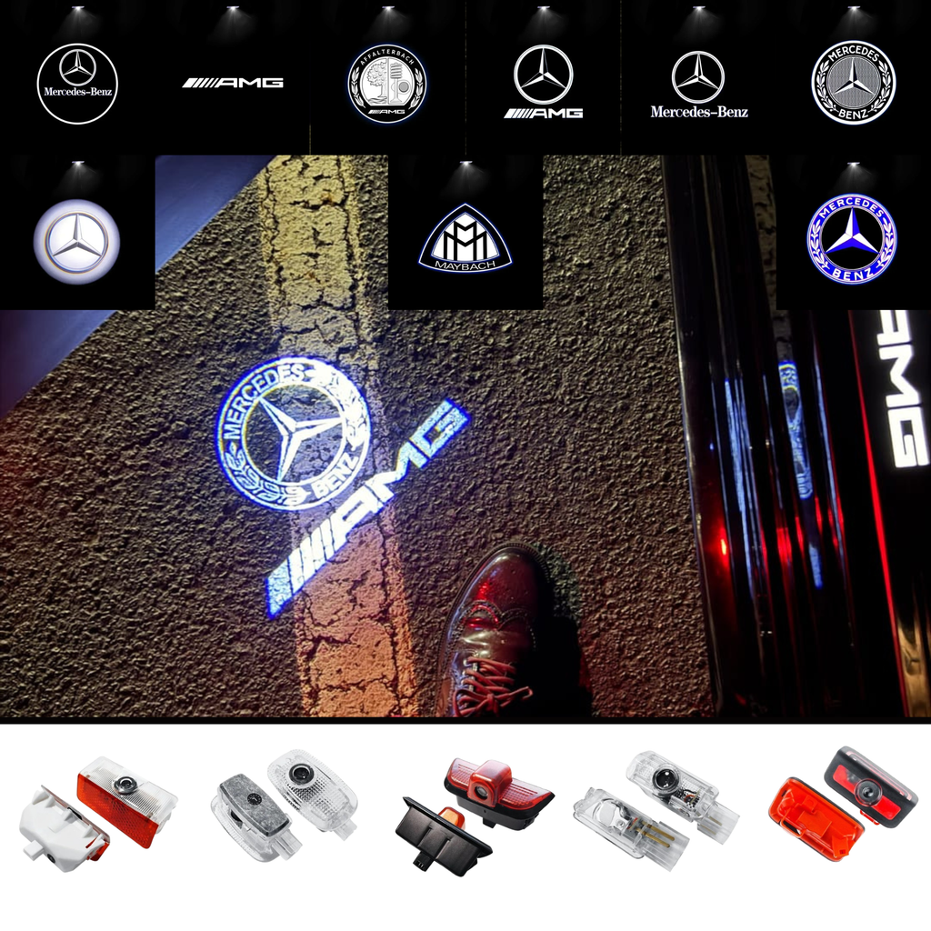 2 Mercedes Logo LED Courtesy Door Lights